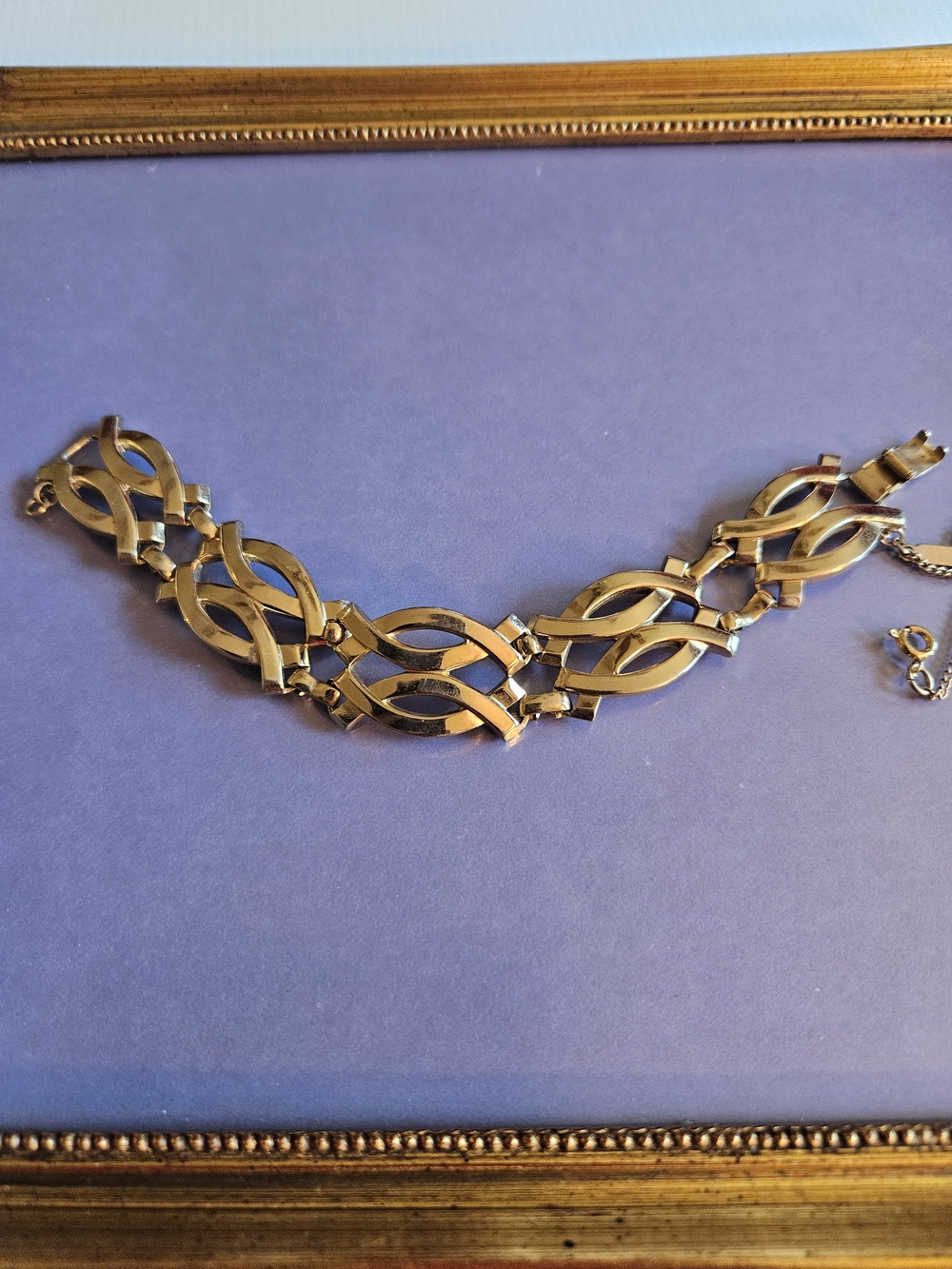 Monet Gold-Tone Interlocking Link Bracelet